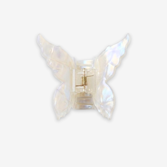 Whimsical Butterfly Ivory Lily Hair Clip Accessories