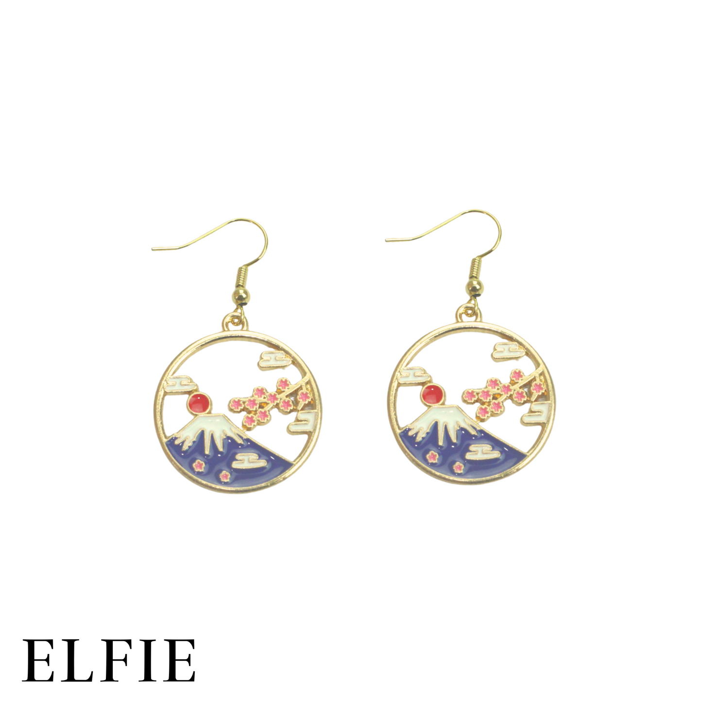 Japanese Mountain Stud Earring