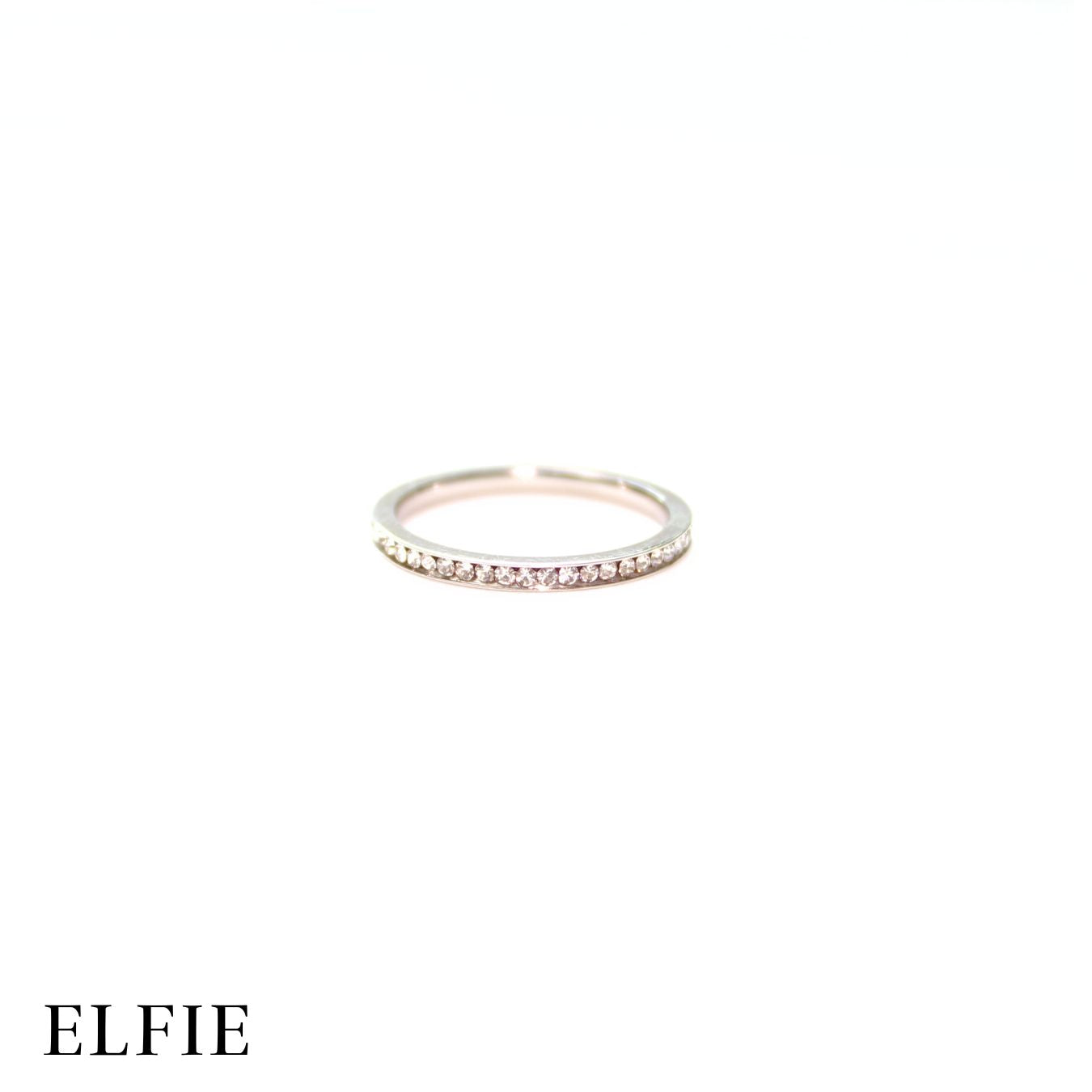 Joined Crystal Titanium Ring