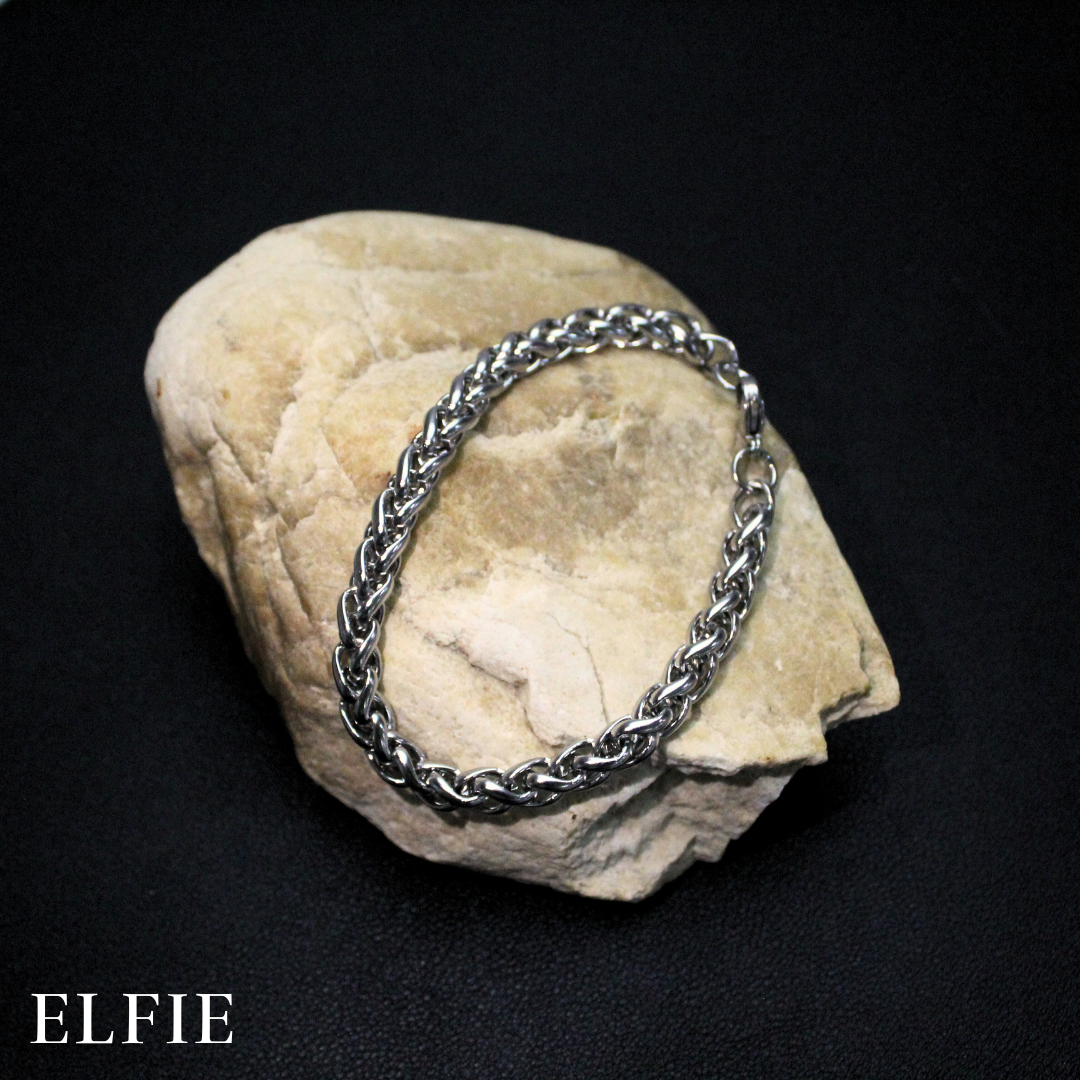 Silver Chain Titanium  Bracelet