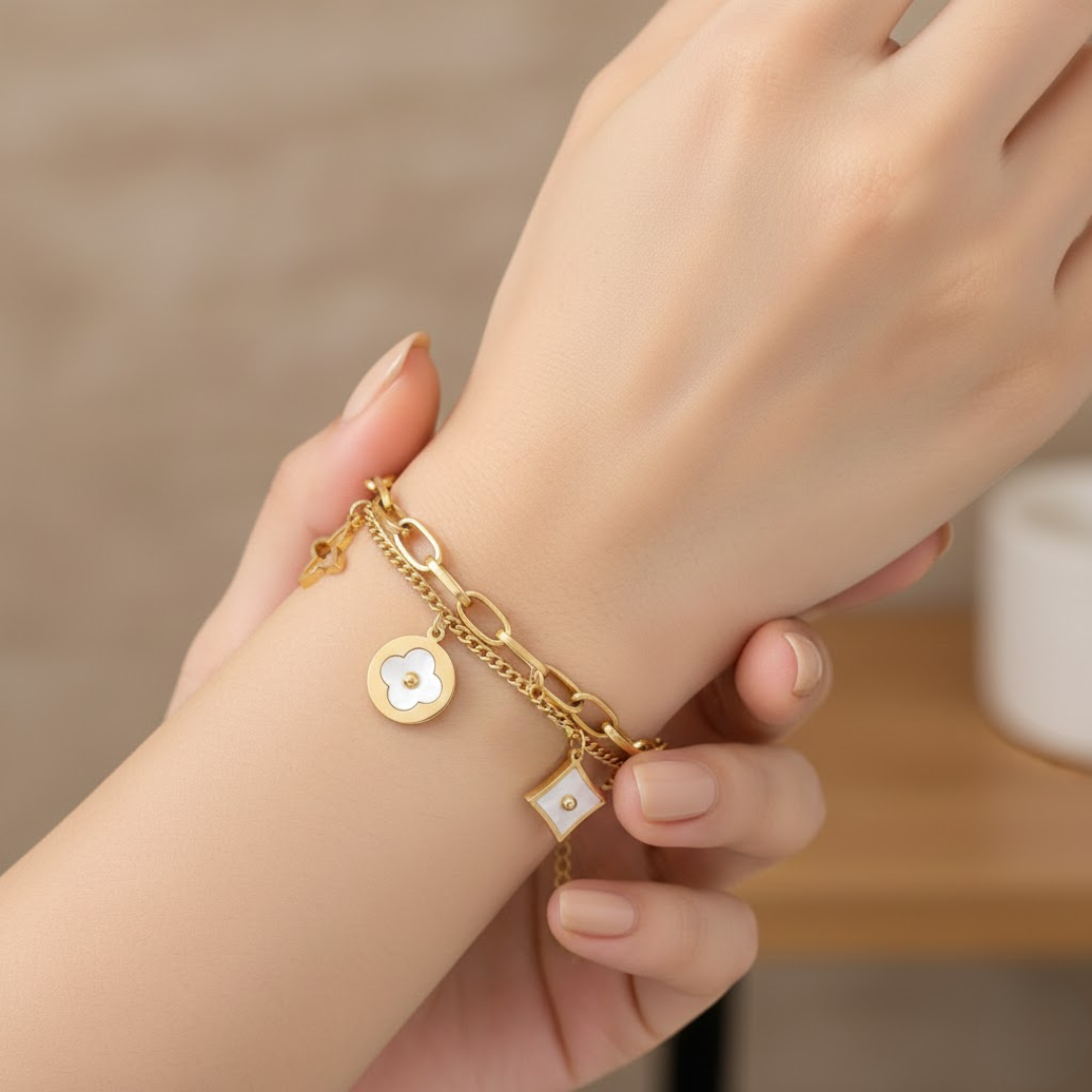 Leurisa Luxe Gold Titanium Bracelet