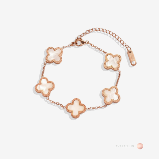 Elora Clover Rose Gold Titanium Bracelet