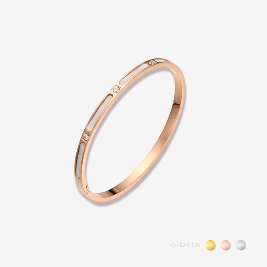 Linea Rose Gold Titanium Bangle