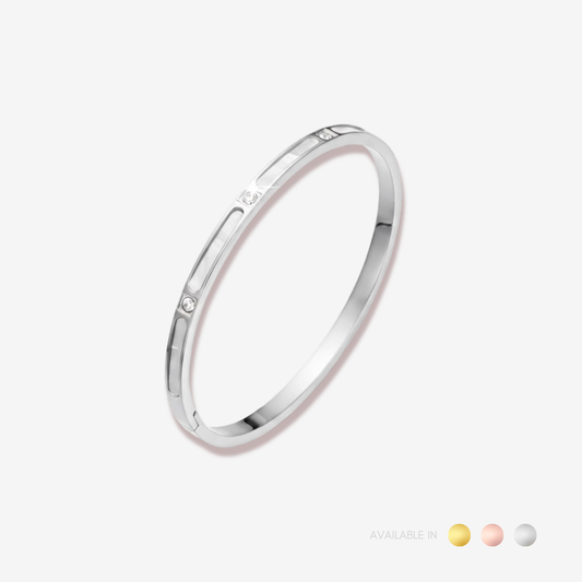 Linea Silver Titanium Bangle