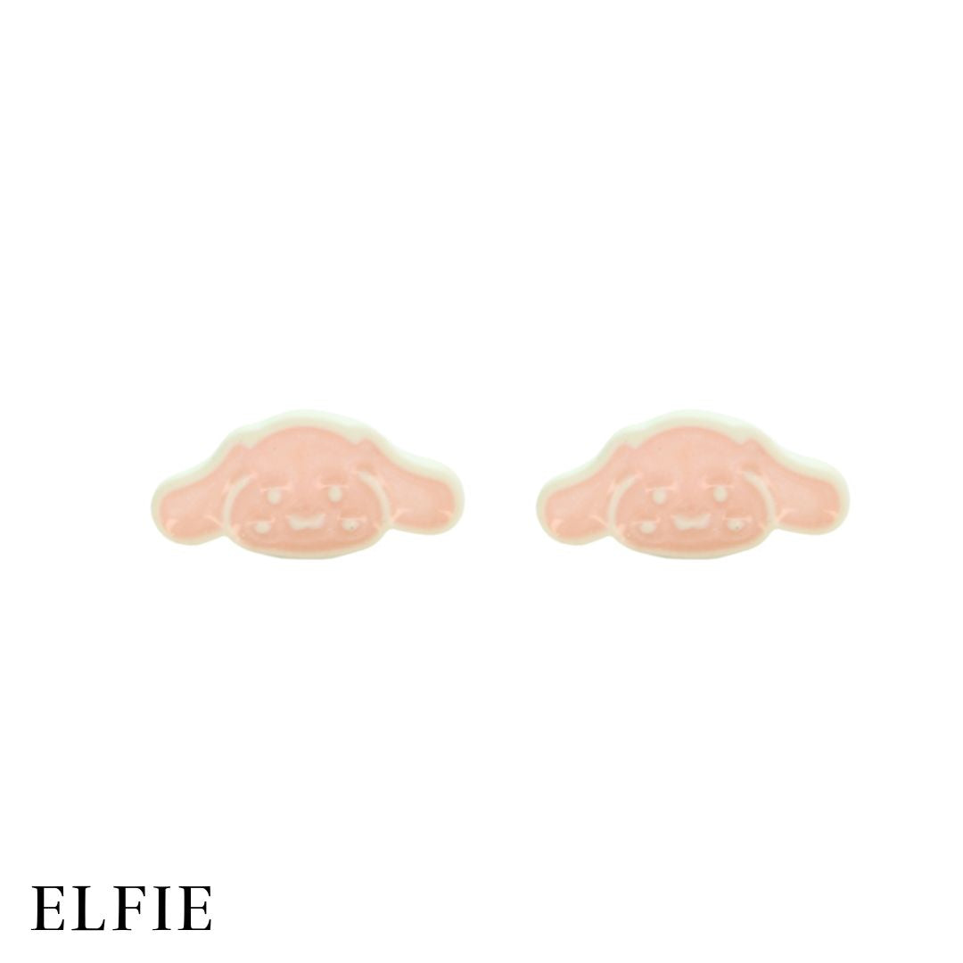 Long Ear Pink Rabbit Stud Earring