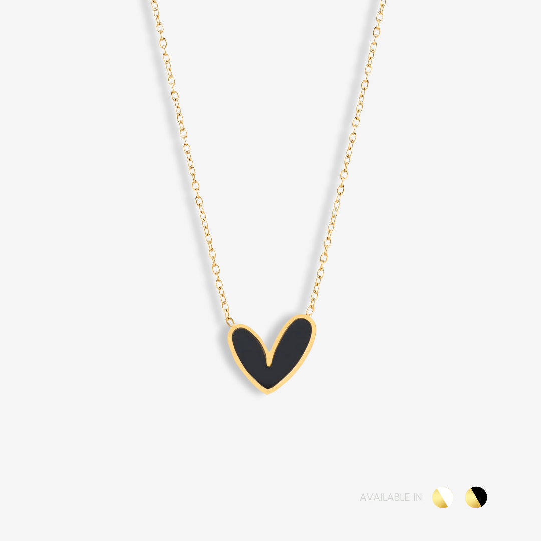 Love Muse Gold Black Titanium Necklace