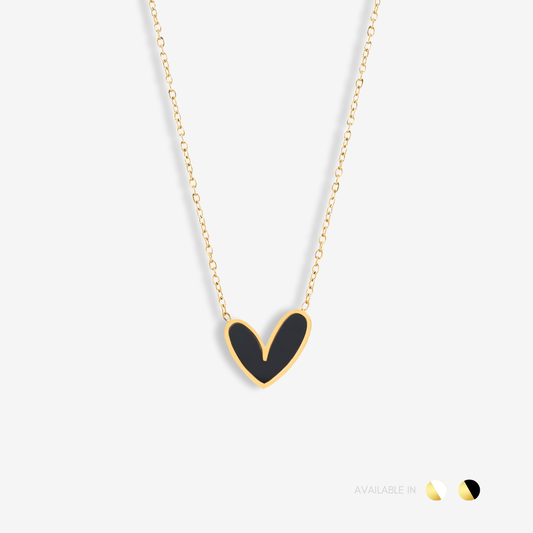 Love Muse Gold Black Titanium Necklace