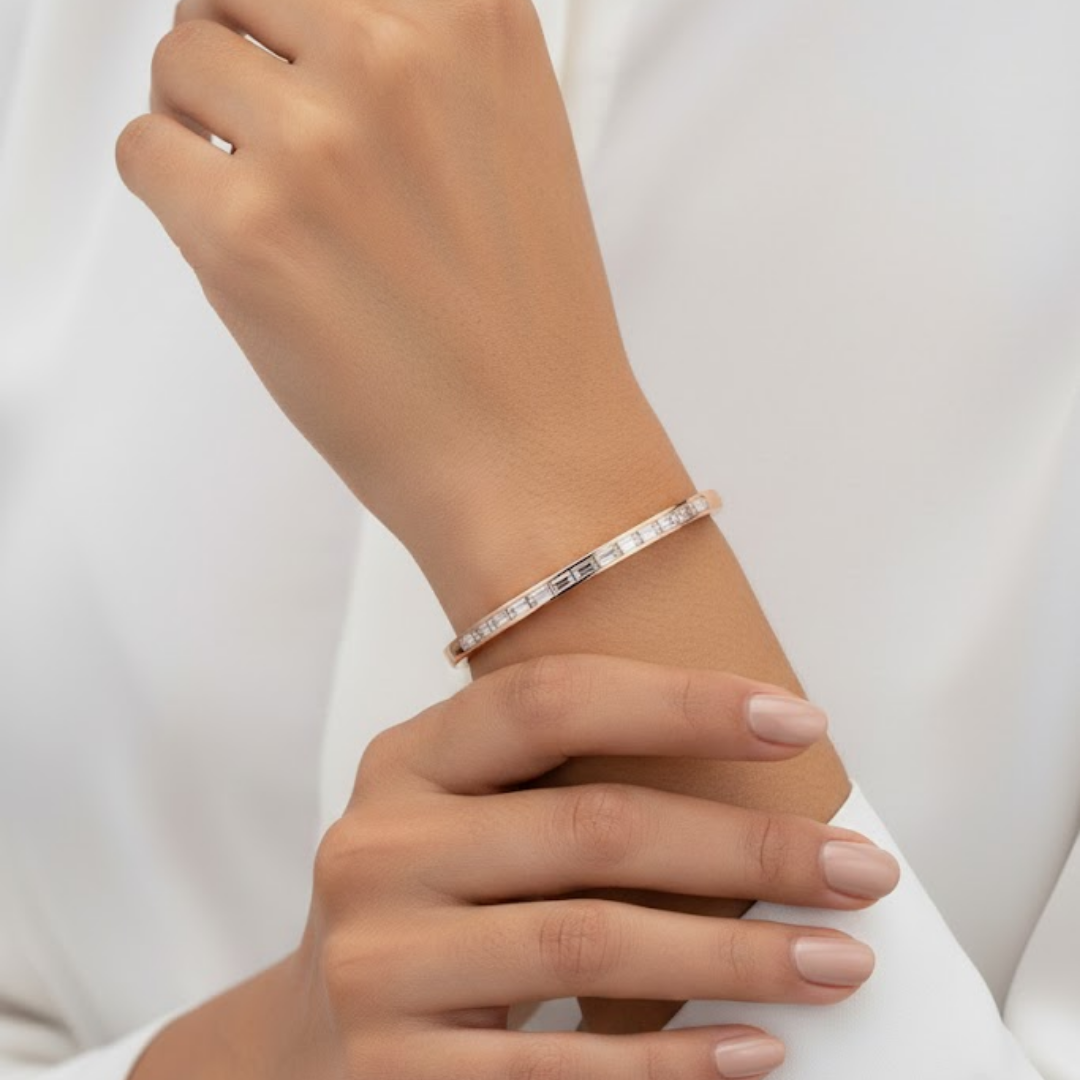 Lumiere Silver Titanium Bangle