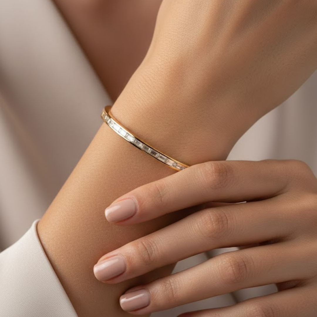 Lumiere Rose Gold Titanium Bangle