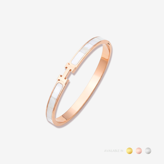 Luna H Rose Gold Titanium Bangle