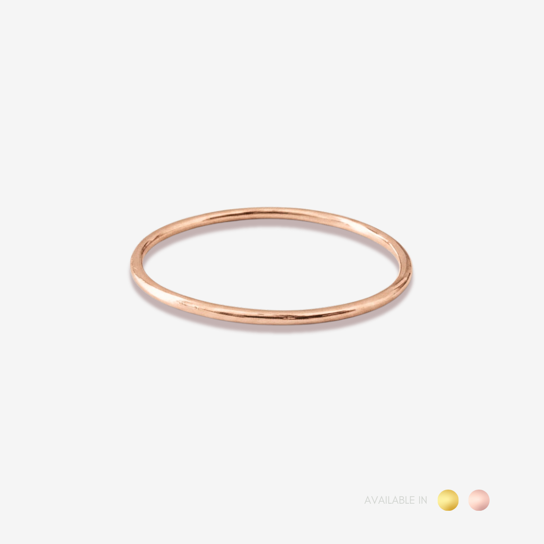 Luxe Thin Gold Titanium Ring