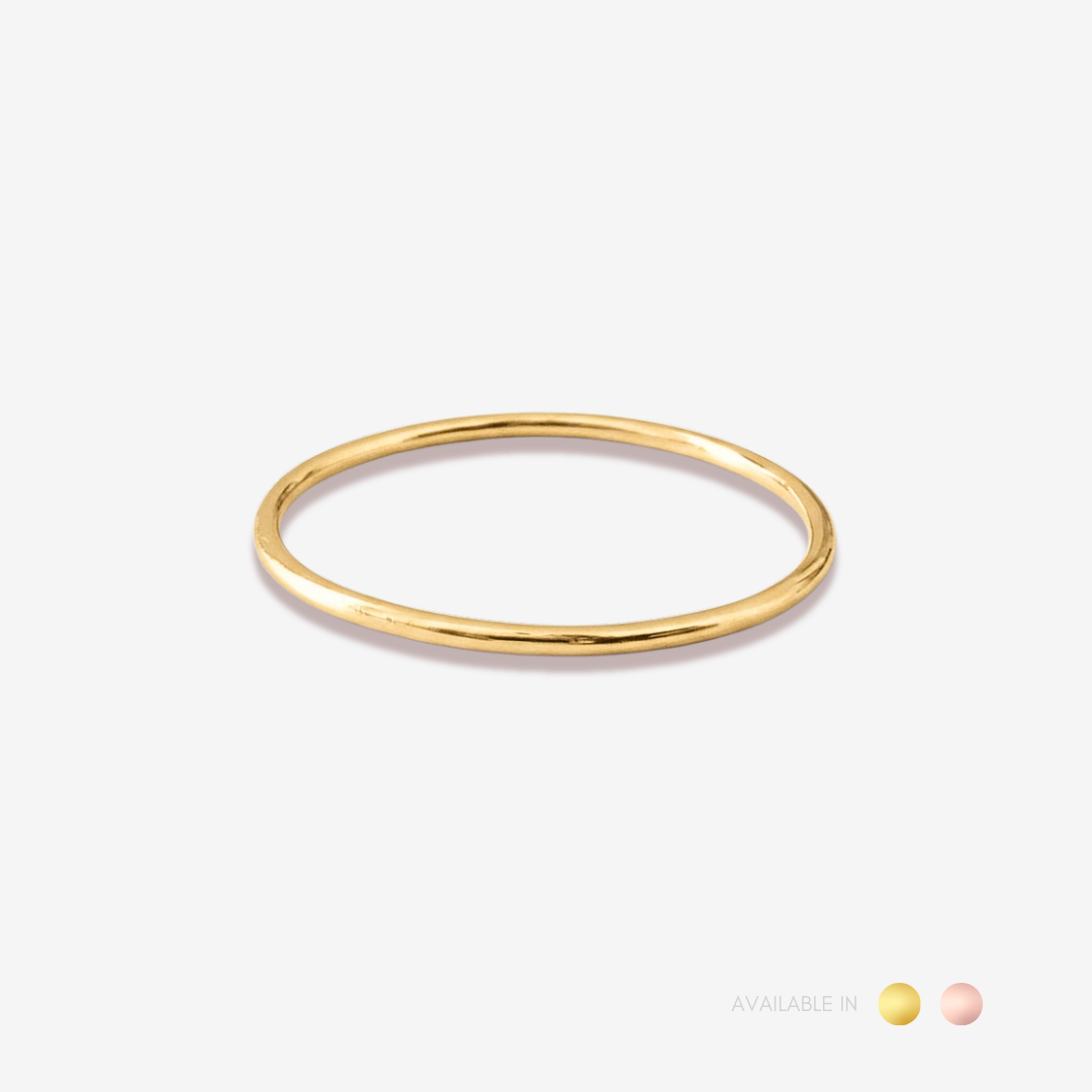 Luxe Thin Gold Titanium Ring