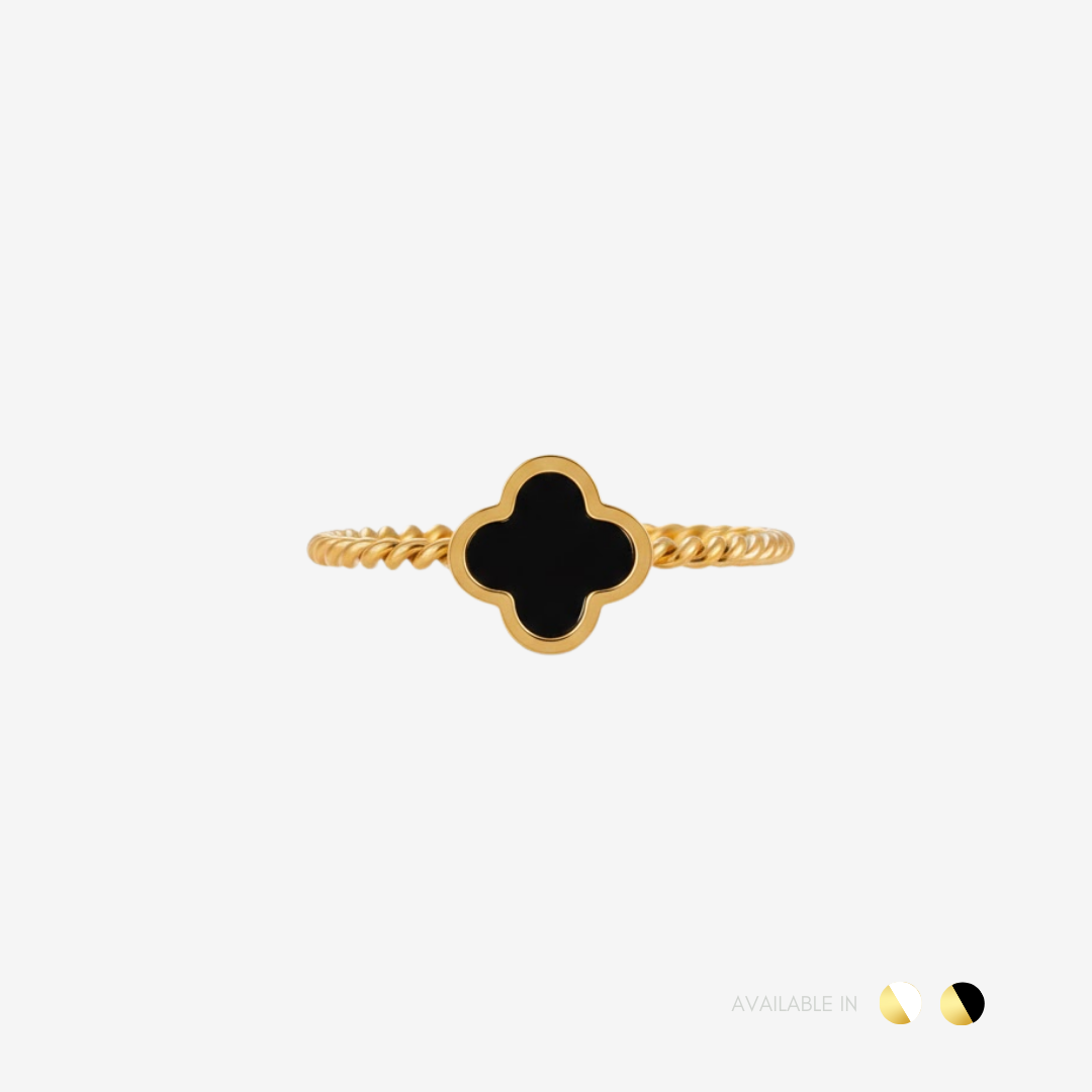 Lyodra Slim Black Gold Titanium Ring