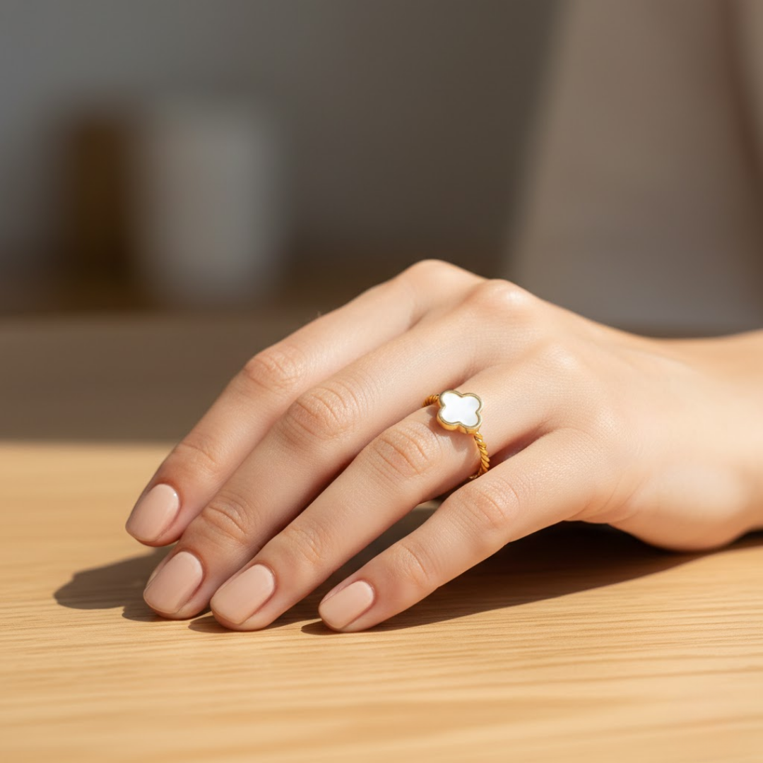Lyodra Slim Black Gold Titanium Ring