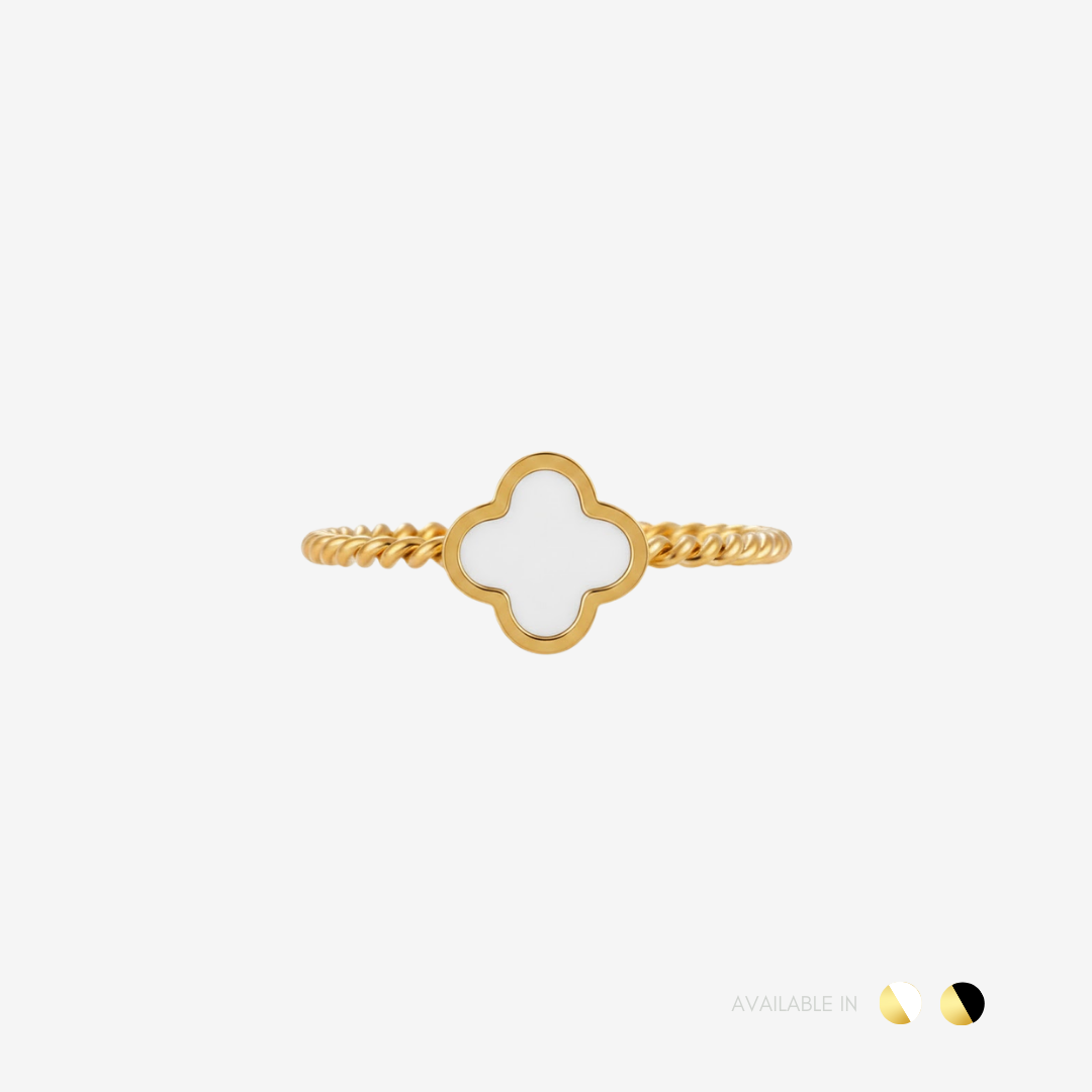 Lyodra Slim White Gold Titanium Ring