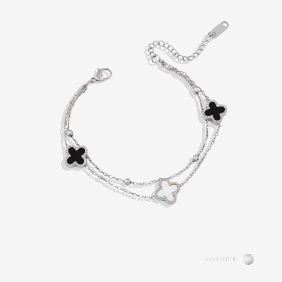Monochrome Mini Silver Titanium Bracelet