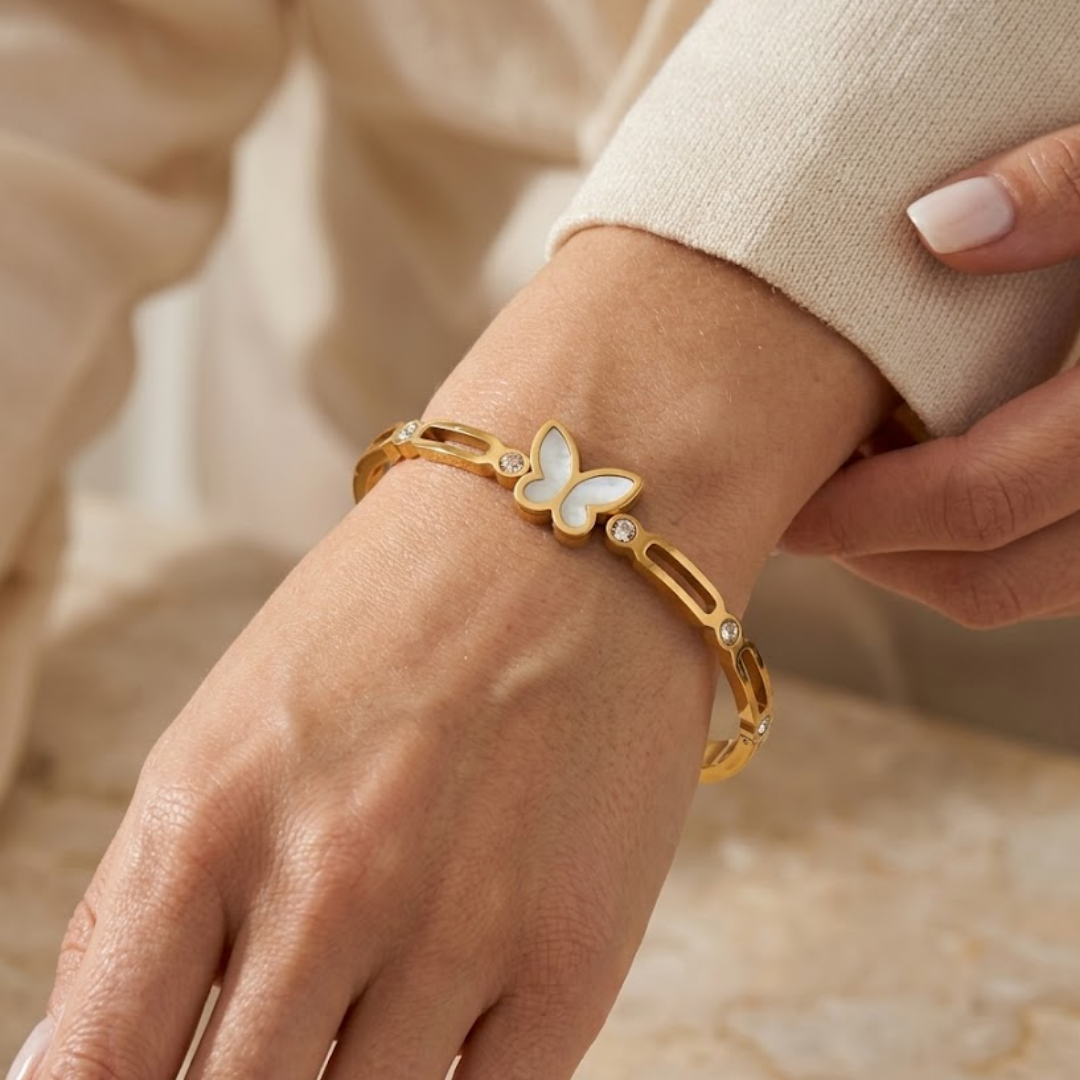 Mariposa Luxe Gold Titanium Bangle