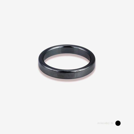 Masculine Gloss Black Titanium Ring