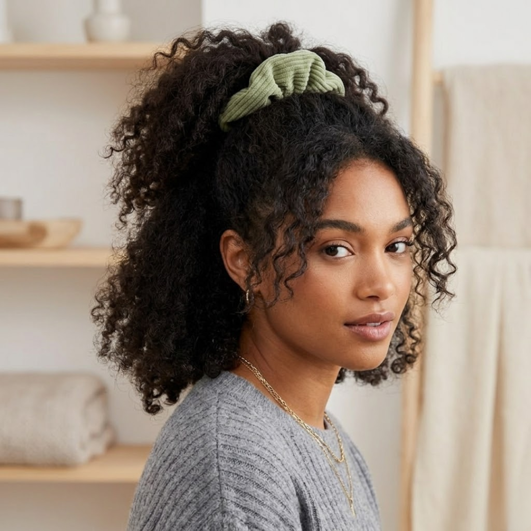 Knitted Ash Rib Scrunchie Hair Accessories