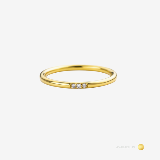 Lyra Slim Gold Titanium Ring