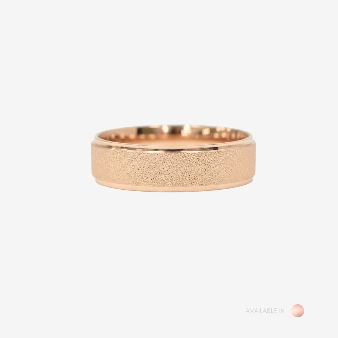 Velmira Glitter Rose Gold Titanium Ring