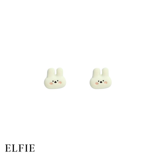 Mini White Rabbit Stud Non-Titanium Earring