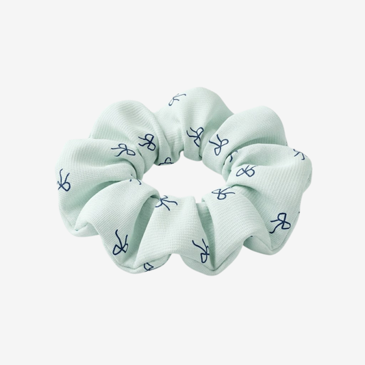 Mint Bow Scrunchie Hair Accessories