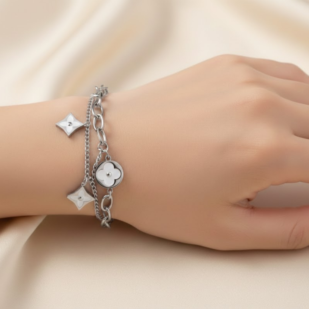 Lauve Luxe Silver Titanium Bracelet
