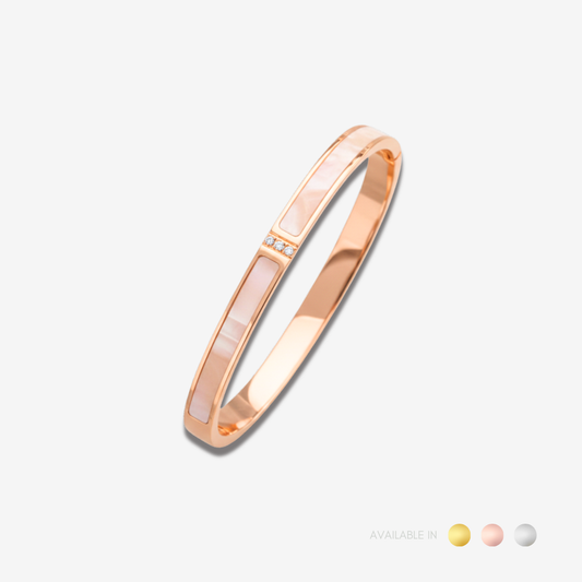 Moonlit Aura Rose Gold Bangle