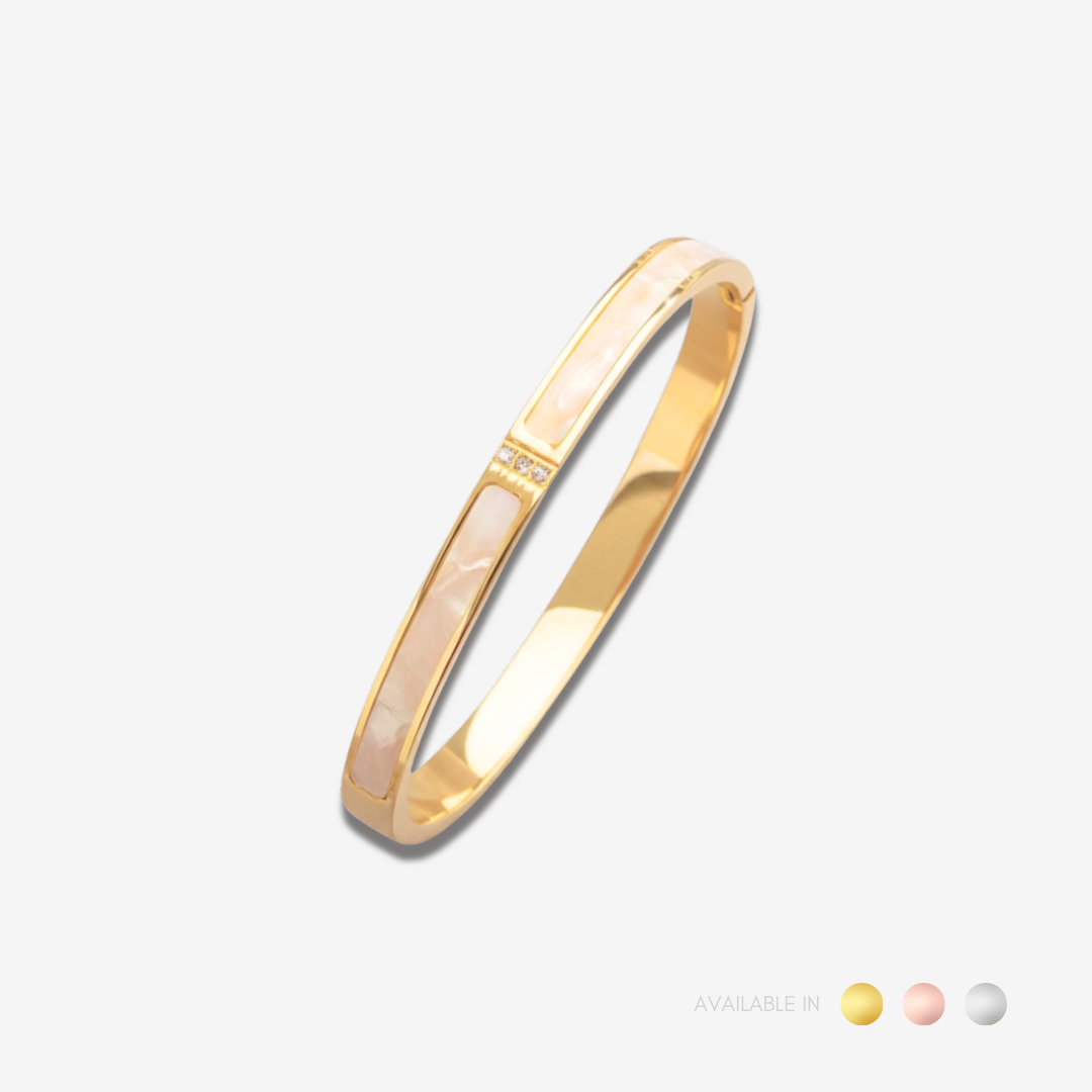 Moonlit Aura Gold Bangle