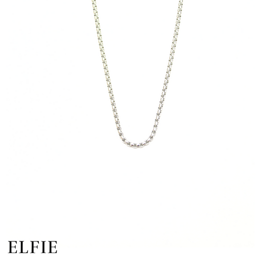 Round Bead Chain Titanium  Necklace