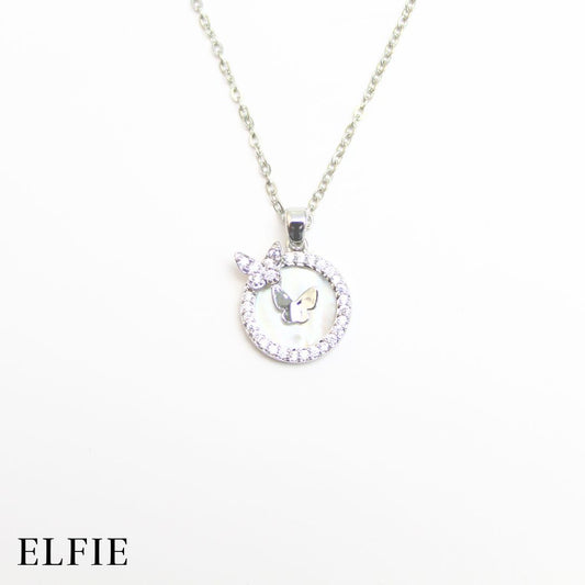 Butterfly Crystal Titanium Necklace