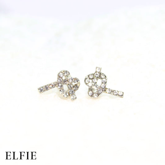 Sparkle Diamond Knot Stud Earring