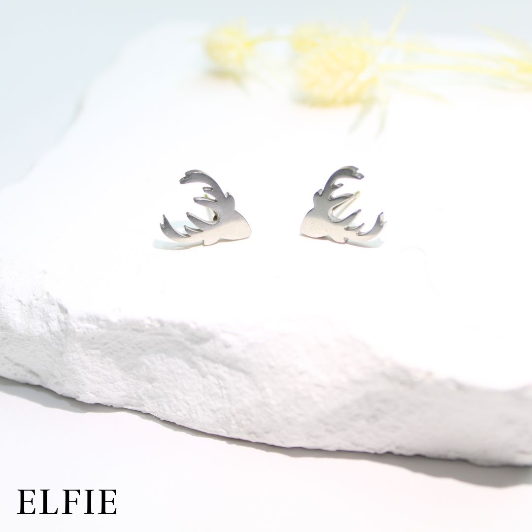 Silver Titanium Stud Earring