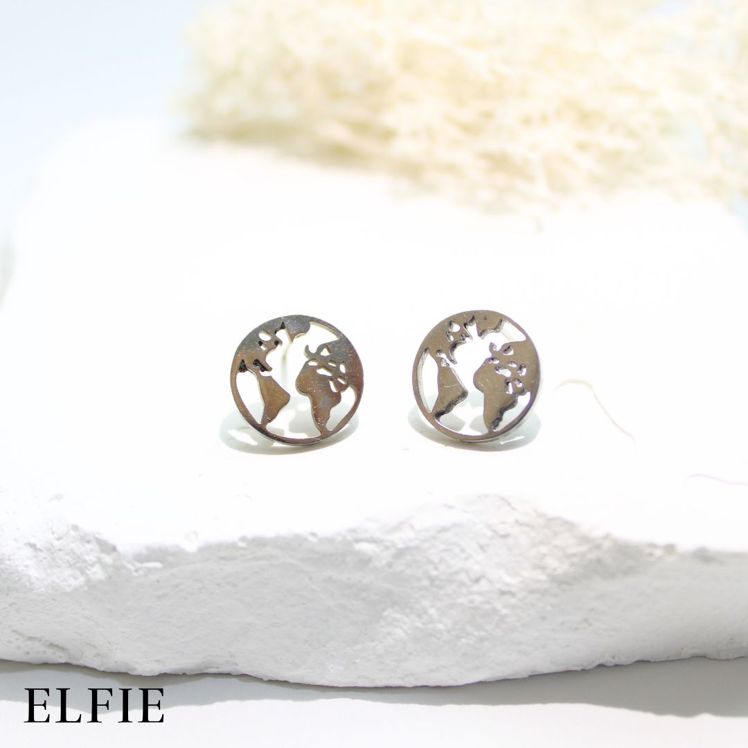 Silver Titanium Stud Earring