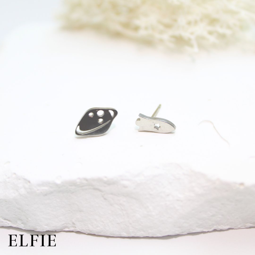 Silver Titanium Stud Earring