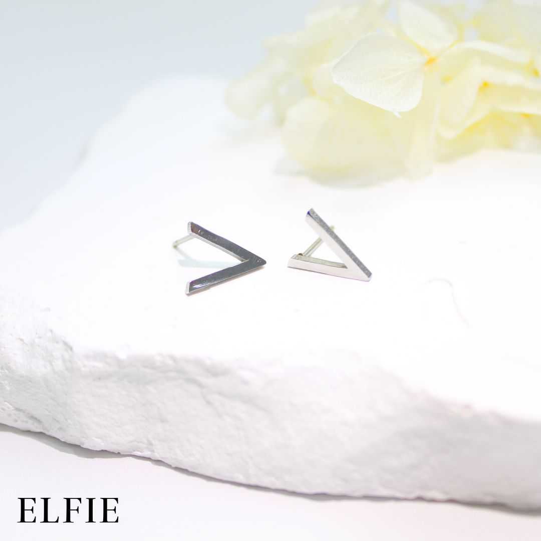 Silver Titanium Stud Earring