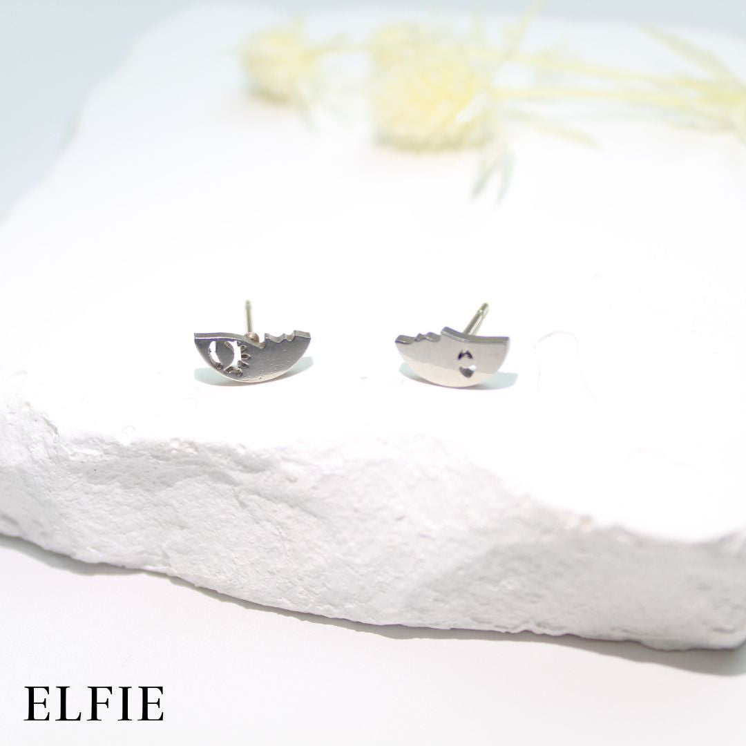 Silver Titanium Stud Earring