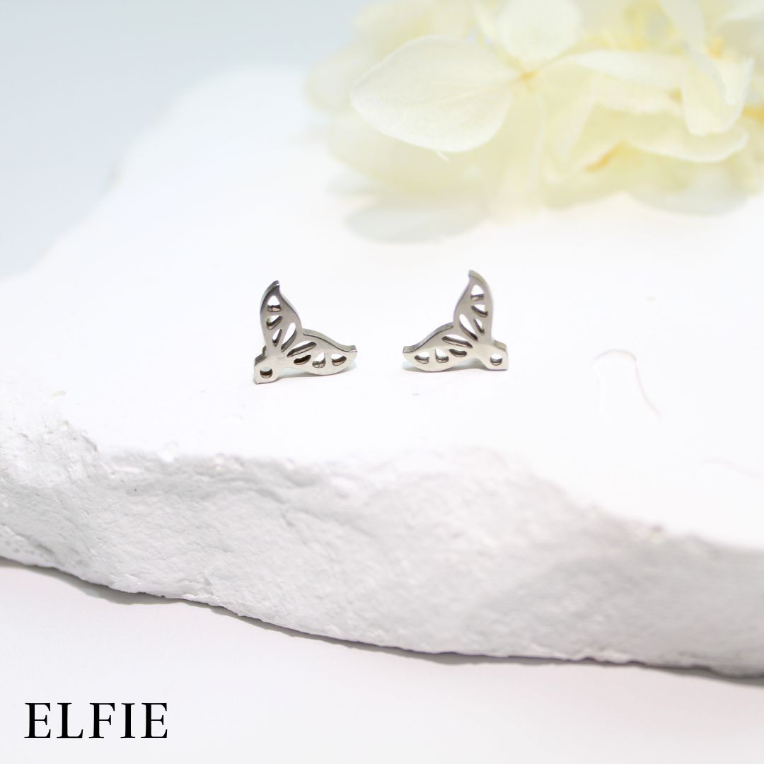 Silver Titanium Stud Earring