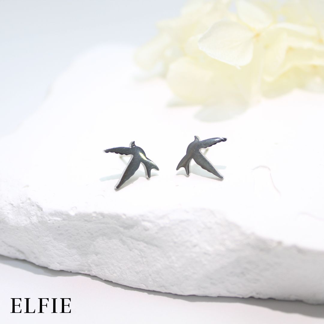 Silver Titanium Stud Earring