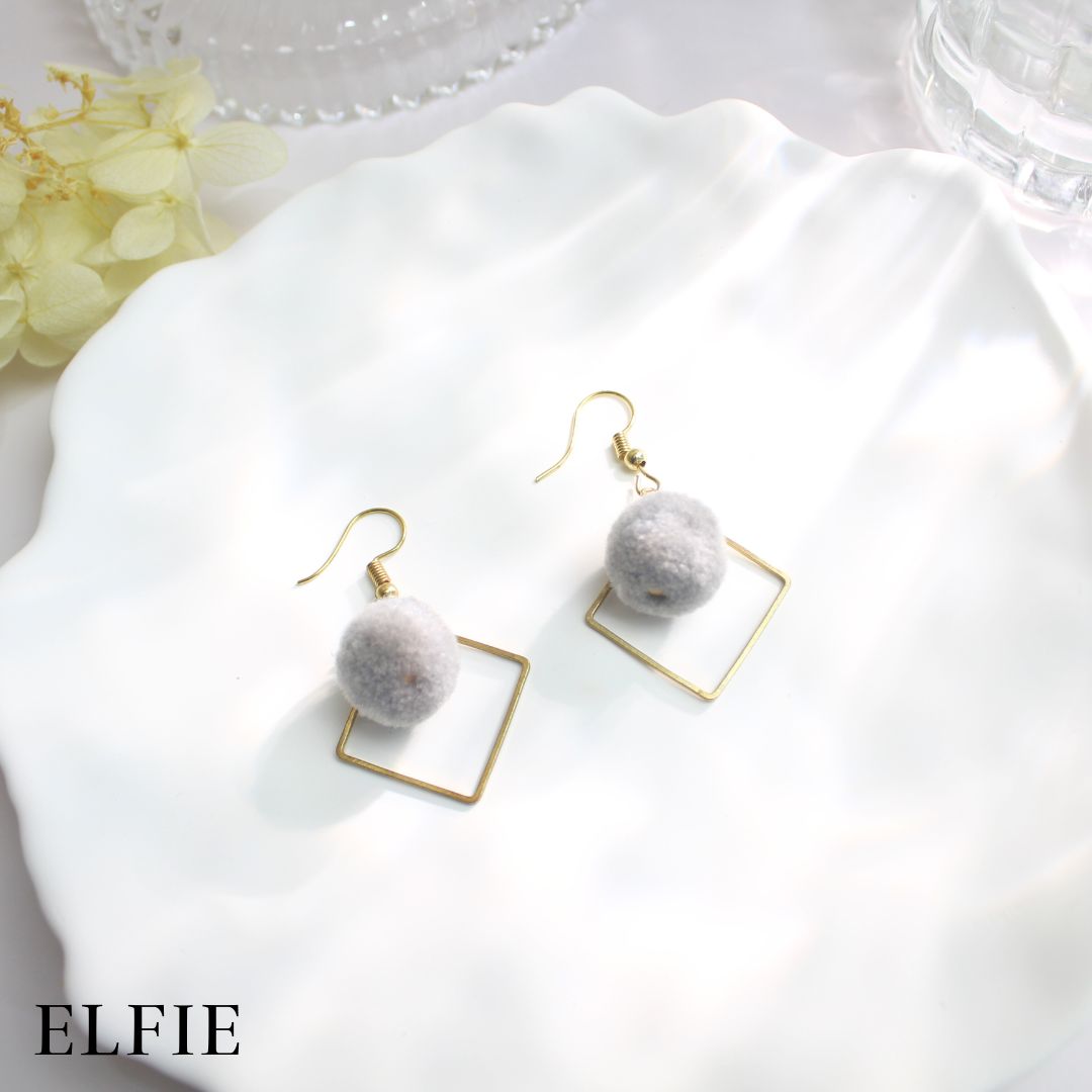 Geometric Furball Earring