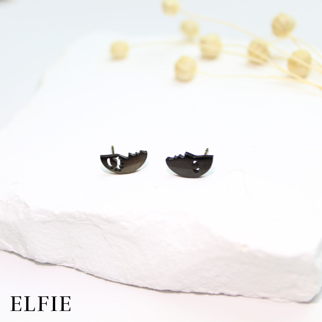 Black Titanium Stud Earring