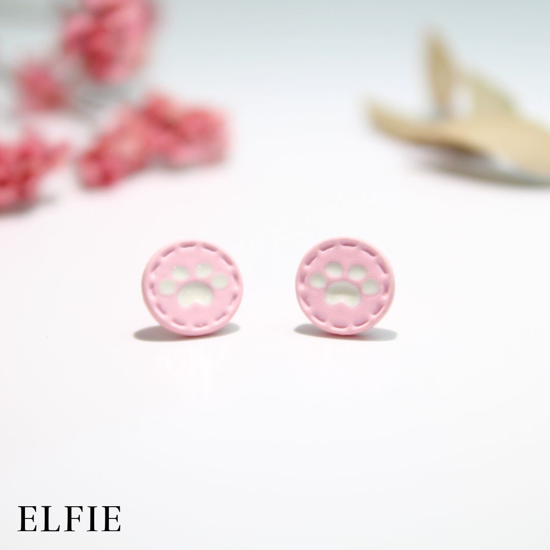 Animal Paw Print Stud Earing