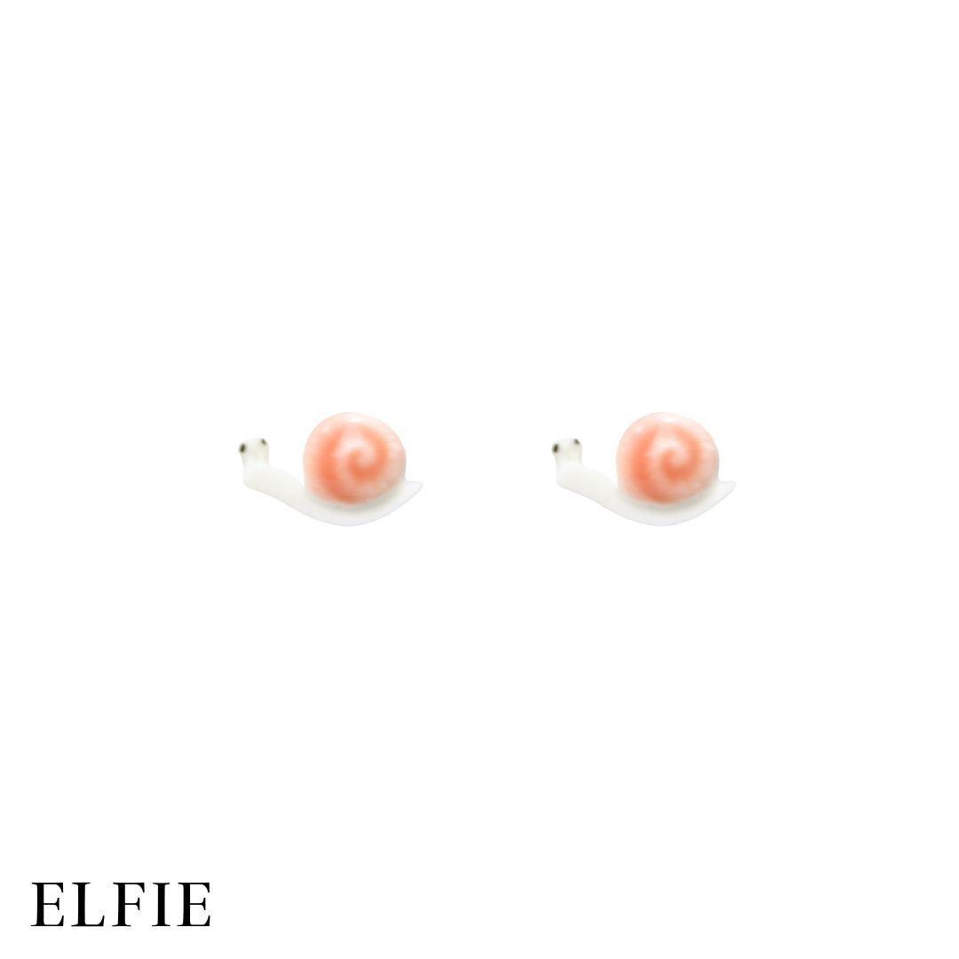 Pink Snail Animal Stud Earring