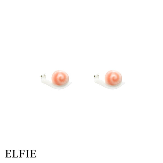 Pink Snail Animal Stud Earring