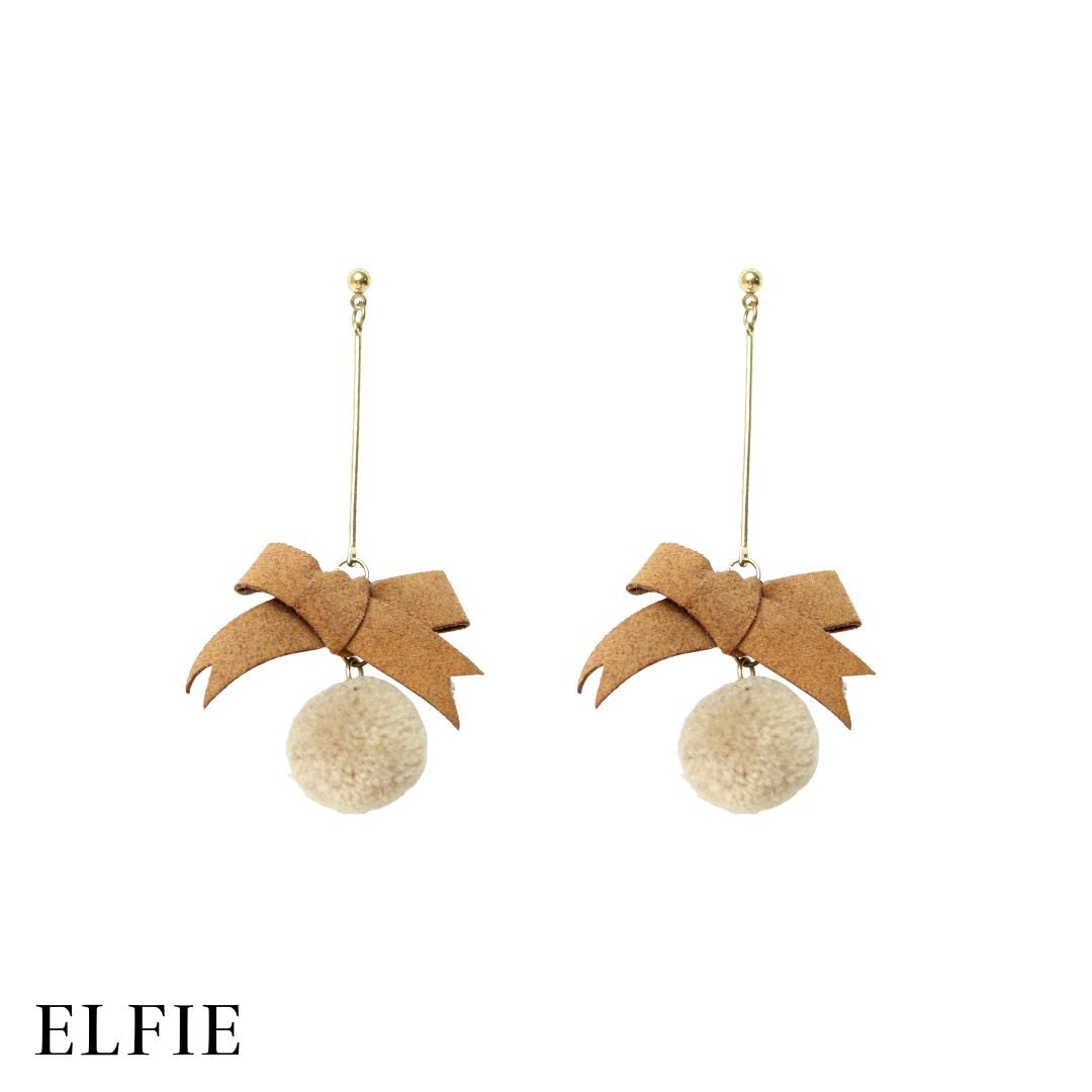 Ribbon Furball Earring