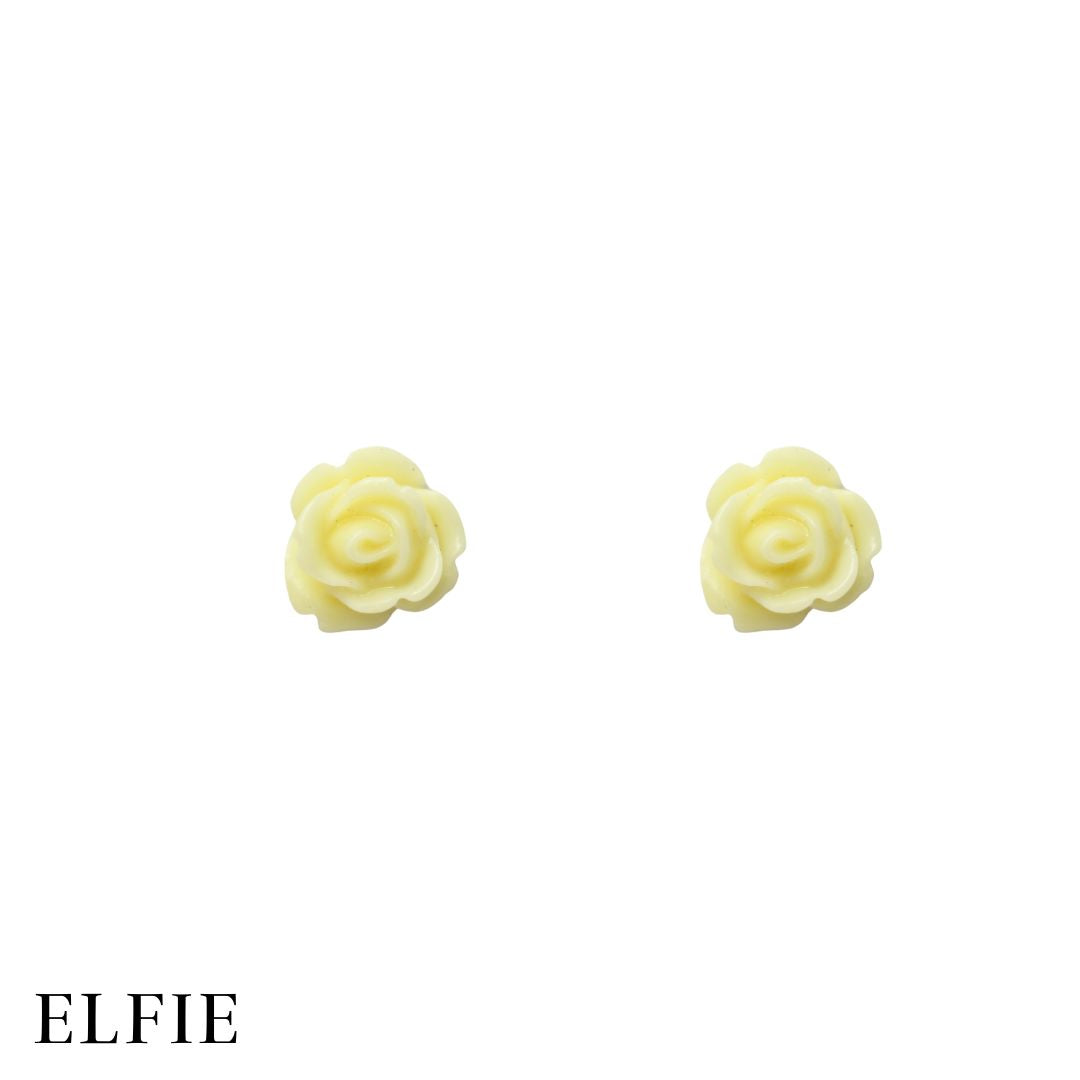 Yellow Rose Stud Earring