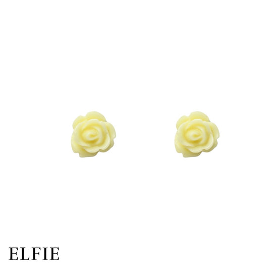 Yellow Rose Stud Earring