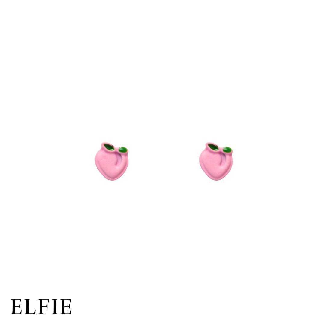 Peach Fruit Stud Earring