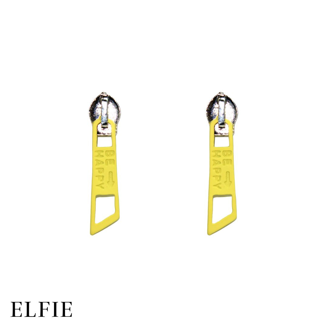 Yellow Zip Stud Earring